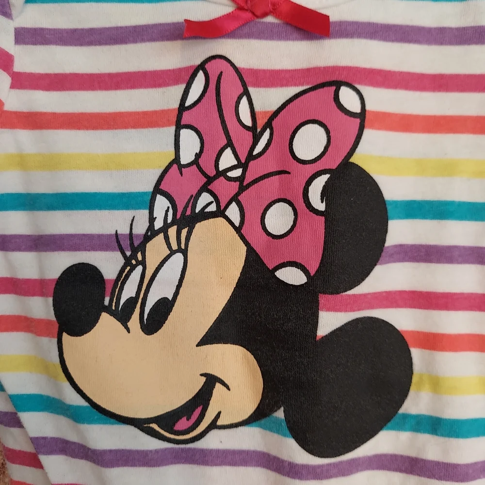 🎁 10/$25 SALE - Minnie Mouse onesie, 3-6 months,  rainbow stripes